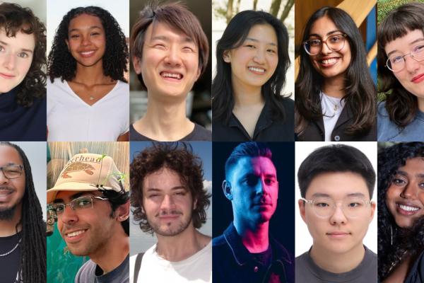 collage with two rows of student headshots