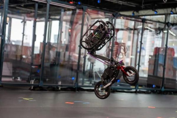 Bike Robot Stick the Landing on First Front Flip