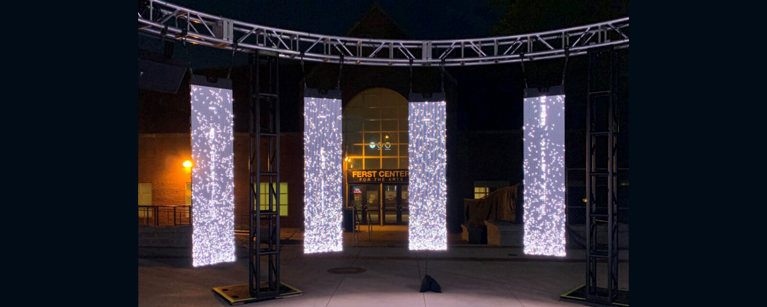 Amygdala Installation at night. Photo courtesy of Matt Wharton