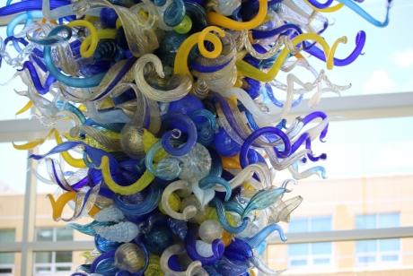 Glass chandelier
