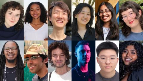 collage with two rows of student headshots