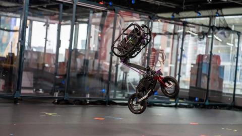 Bike Robot Stick the Landing on First Front Flip