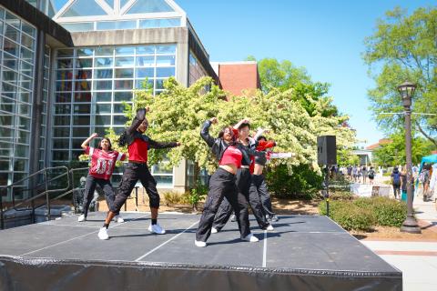 Dancers on stage